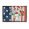 Stupell Industries American Flag Bouquet Floater Framed Canvas Wall Art Design by Leslie Trimbach